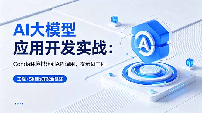 AI 大模型应用开发实战:Conda环境搭建到API调用,提示词工程+Skills开发全链路-52项目站