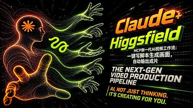 Claude+Higgsfield MCP新一代AI视频工作流：一键写脚本生成画面，自动输出成片-52项目站