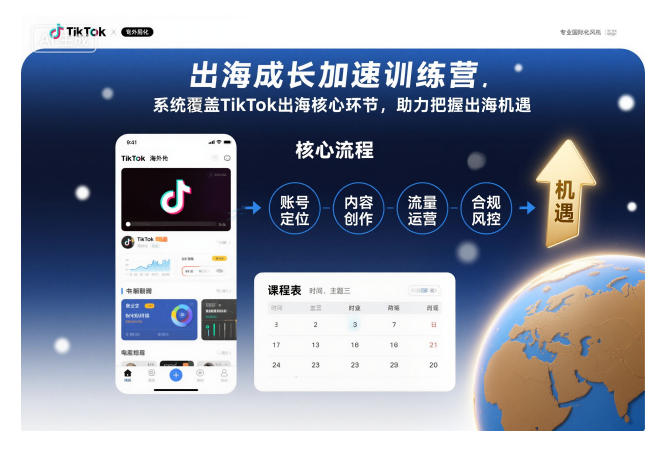 出海成长加速训练营，系统覆盖TikTok出海核心环节，助力把握出海机遇(更新)-52项目站