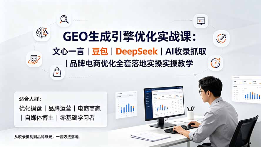 GEO生成引擎优化实战课：文心一言｜豆包｜DeepSeek｜AI收录抓取｜品牌电商优化全套落地实操教学-52项目站