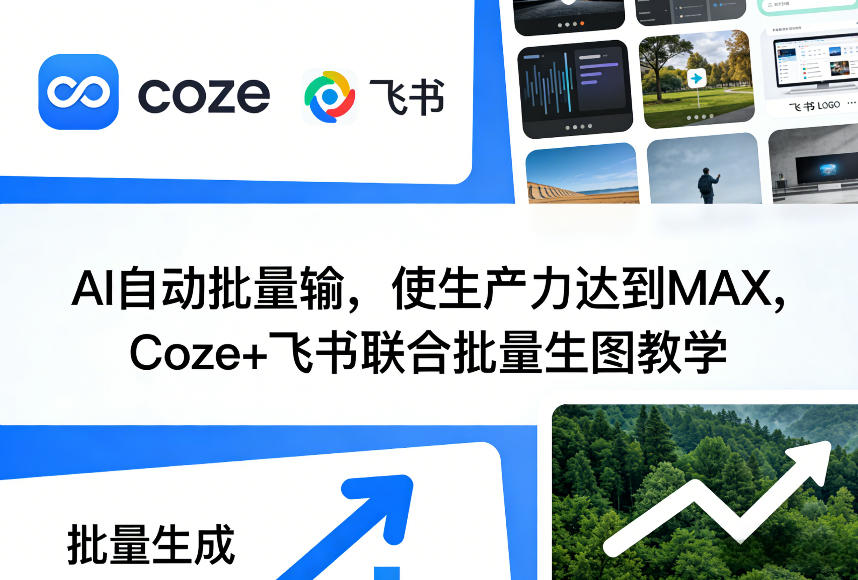 AI自动批量输，使生产力达到MAX，Coze+飞书联合批量生图教学-52项目站