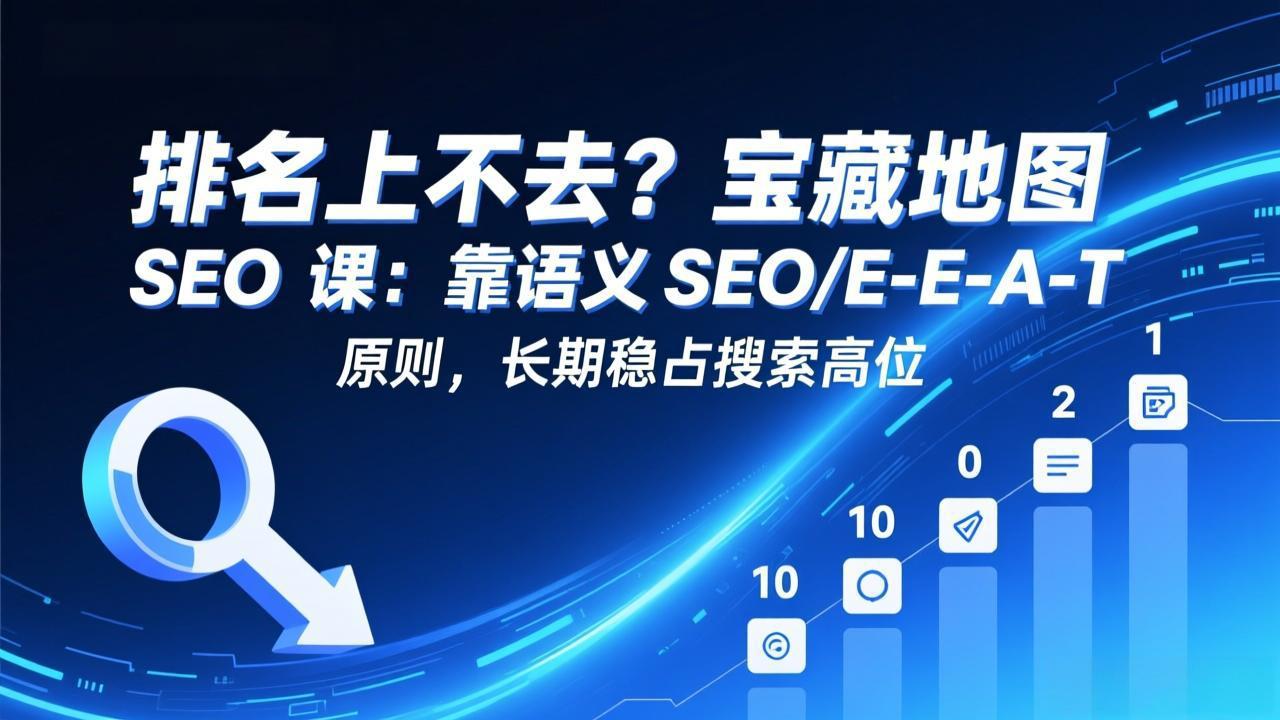 排名上不去？宝藏地图 SEO 课：靠语义 SEO+E-E-A-T 原则，长期稳占搜索高位-52项目站