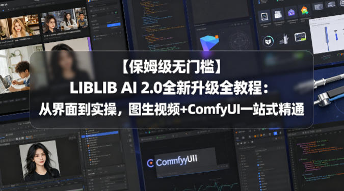 【保姆级无门槛】LIBLIB AI 2.0全新升级全教程：从界面到实操，图生视频+ComfyUI一站式精通-52项目站