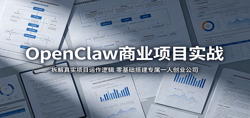 OpenClaw商业项目实战:拆解真实项目运作逻辑,零基础搭建专属一人创业公司-52项目站
