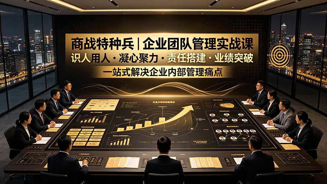 商战特种兵｜企业团队管理实战课：识人用人｜凝心聚力｜责任搭建｜业绩突破，一站式解决企业内部管理痛点-52项目站