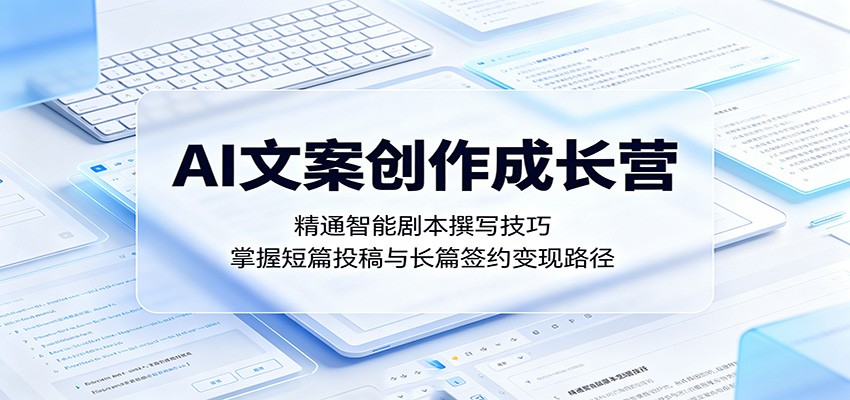 AI文案创作成长营:精通智能剧本撰写技巧,掌握短篇投稿与长篇签约变现路径-52项目站