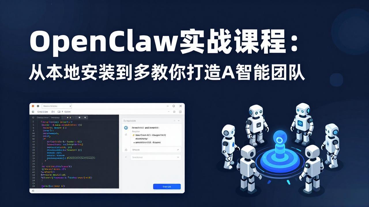 OpenClaw实战课程:从本地安装到多Agent协同,手把手教你打造AI智能团队-52项目站