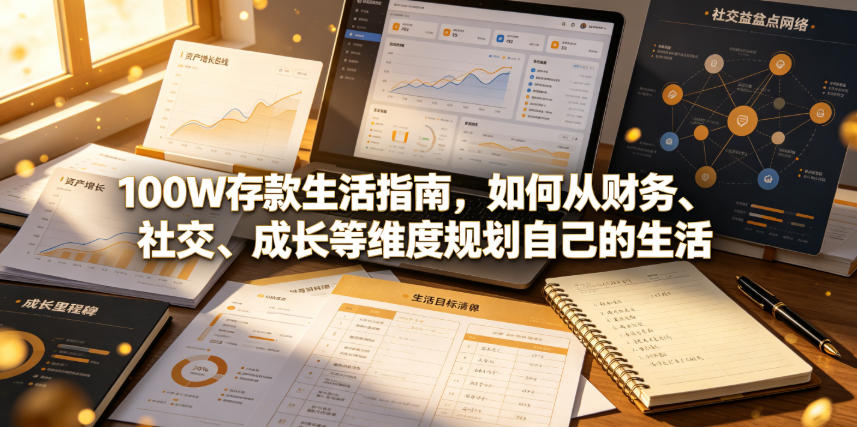 付费文章：100W存款生活指南，如何从财务、社交、成长等维度规划自己的生活-52项目站
