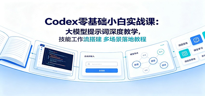 Codex零基础小白实战课：大模型提示词深度教学，技能工作流搭建多场景落地教程-52项目站