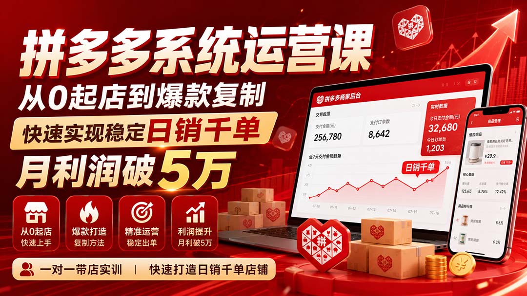 图片[1]-拼多多系统运营课(更新8月-52项目站