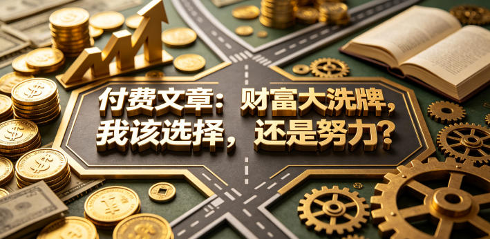 付费文章：财富大洗牌，我该选择，还是努力？-52项目站