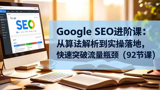 Google SEO进阶课：从算法解析到实操落地，快速突破流量瓶颈(92节课-52项目站