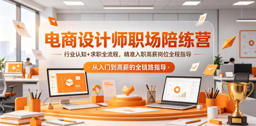 电商设计师职场陪练营,行业认知+求职全流程,精准入职高薪岗位全程指导-52项目站