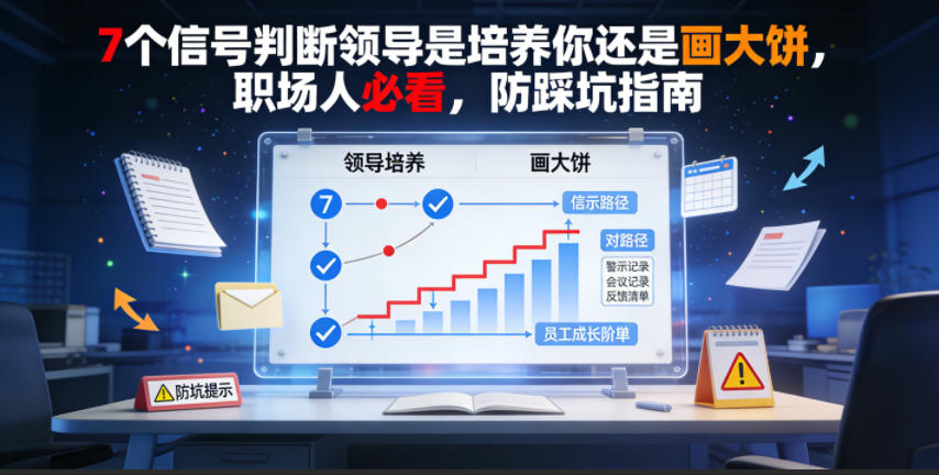 付费文章:7个信号判断领导是培养你还是画大饼,职场人必看,防踩坑指南-52项目站