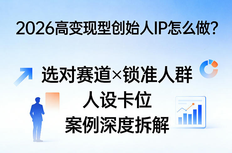 2026高变现型创始人IP怎么做？选对赛道×锁准人群×人设卡位×案例深度拆解-52项目站