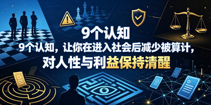 付费文章：9个认知，让你在进入社会后减少被算计，对人性与利益保持清醒-52项目站