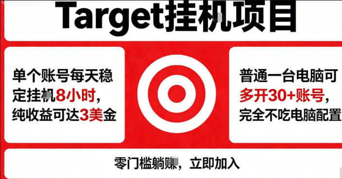 海外平台Target商品浏览曝光，24小时运行无需人工值守，日收益100美刀+电脑可多开【揭秘】-52项目站