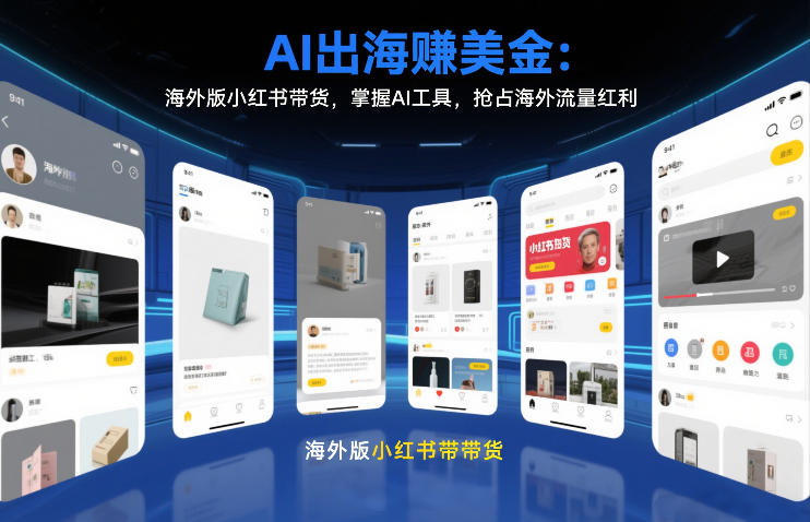 AI出海賺美金：海外版小红书带货，掌握AI工具，抢占海外流量红利(更新2026)-52项目站