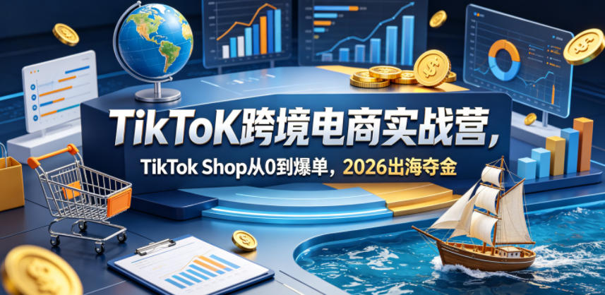 TikToK跨境电商实战营，TikTok Shop从0到爆单，2026出海夺金-52项目站