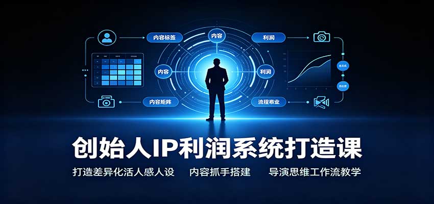 创始人IP利润系统打造课：打造差异化活人感人设，内容抓手搭建，导演思维工作流教学-52项目站