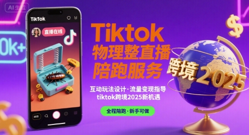 Tiktok物理整蛊直播陪跑服务-tiktok跨境2025-52项目站
