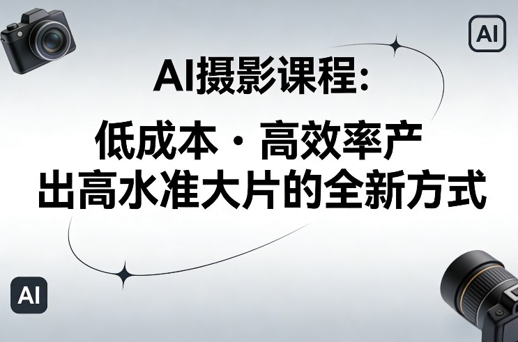 AI摄影课程，低成本高效率产出高水准大片的全新方式-52项目站