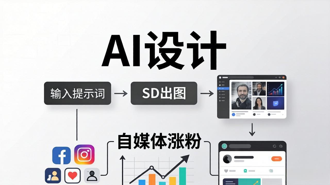 人人都是AI设计师：SD出图+自媒体涨粉一站教学，告别图文素材焦虑，AI设计让你轻松避开内卷-52项目站
