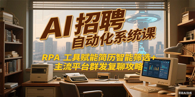 AI招聘自动化系统课，RPA工具赋能简历智能筛选+主流平台群发复聊全攻略-52项目站