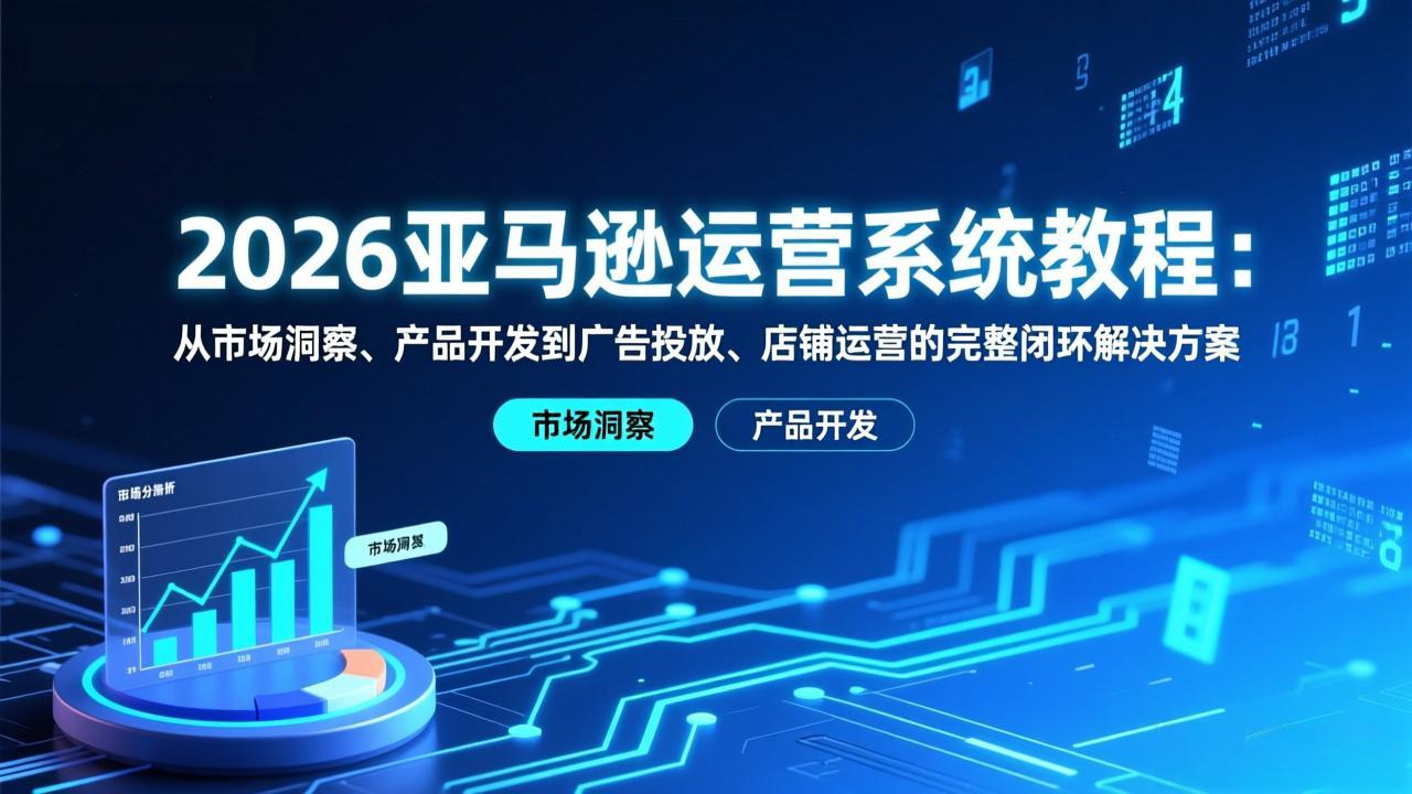 2026亚马逊运营系统教程：从市场洞察、产品开发到广告投放、店铺运营的完整闭环解决方案-52项目站