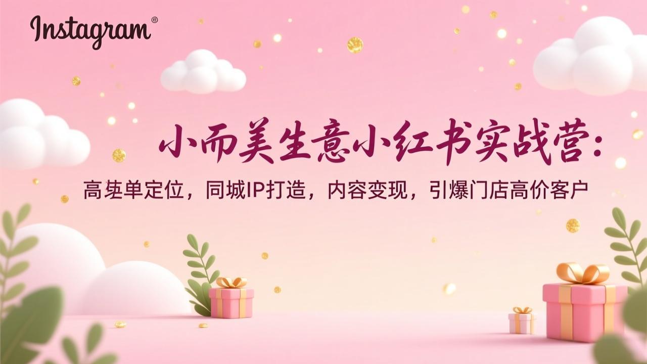 小而美生意小红书实战营：高客单定位，同城IP打造，内容变现，引爆门店高价客户-52项目站