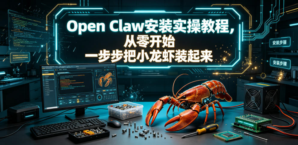 Open Claw安装实操教程,从零开始一步步一步步把小龙虾装起来-52项目站