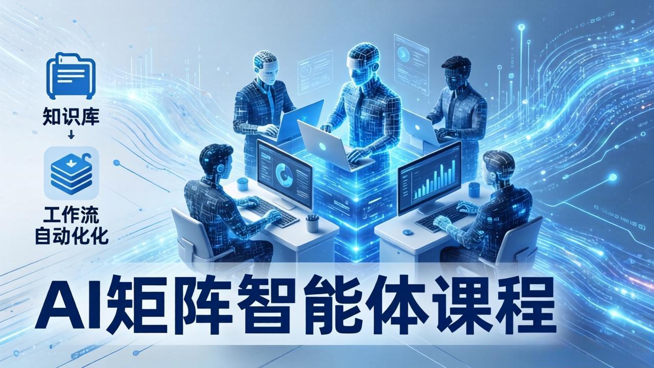 AI矩阵智能体实战：100个数字员工批量生产内容，文本知识库+工作流自动化全搞定-52项目站