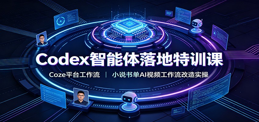 Codex智能体落地特训课：Coze平台工作流，小说书单AI视频工作流改造实操-52项目站