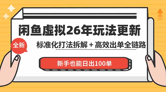 闲鱼虚拟从0到1系统化运营课程：标准化打法拆解 + 高效出单全链路教学，新手也能日出100单-52项目站