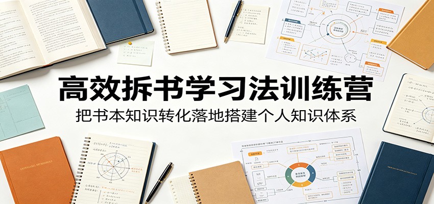 高效拆书学习法训练营,把书本知识转化落地搭建个人知识体系-52项目站