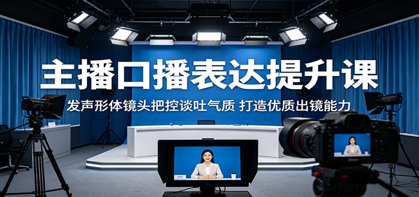 主播口播表达提升课:发声形体镜头把控谈吐气质,打造优质出镜能力-52项目站