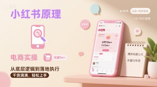 小红书原理以及详细实操流程,小红书电商教程-52项目站