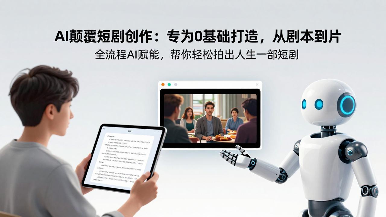 AI颠覆短剧创作：专为0基础打造，从剧本到成片全流程AI赋能，帮你轻松拍出人生第一部短剧-52项目站
