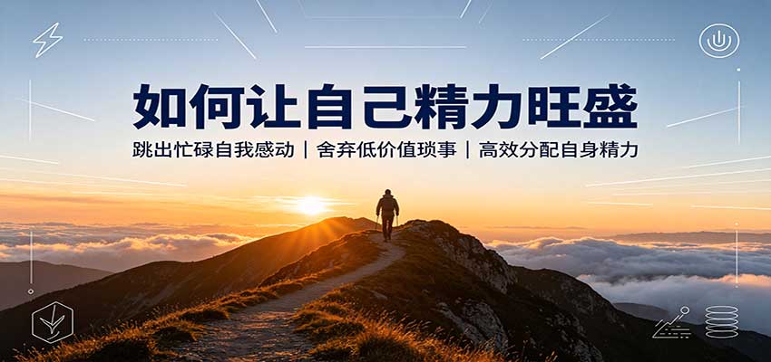 如何让自己精力旺盛：跳出忙碌自我感动，舍弃低价值琐事，高效分配自身精力-52项目站