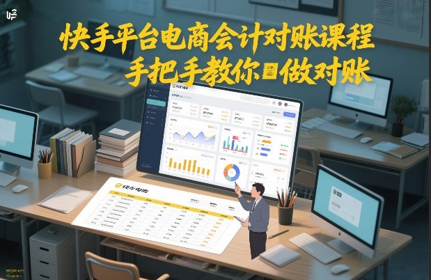 快手平台电商会计对账课程，手把手教你做对账-52项目站