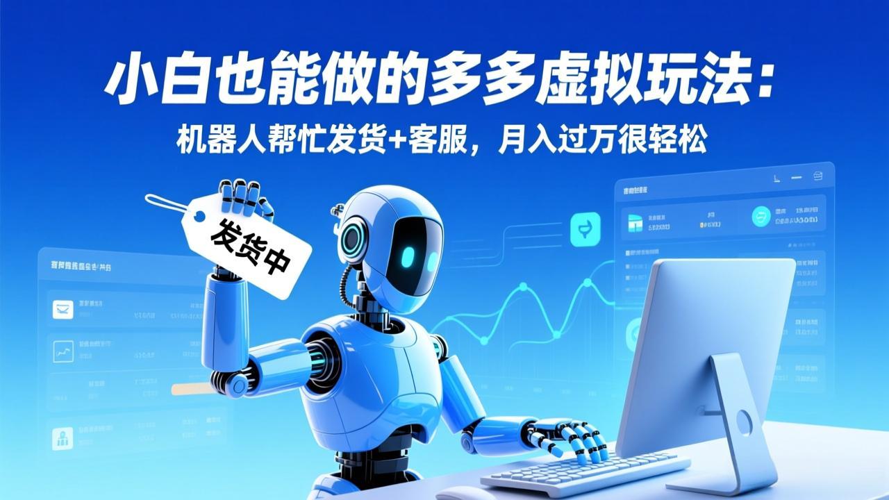 小白也能做的多多虚拟玩法：机器人帮忙发货+客服，月入过万很轻松-52项目站