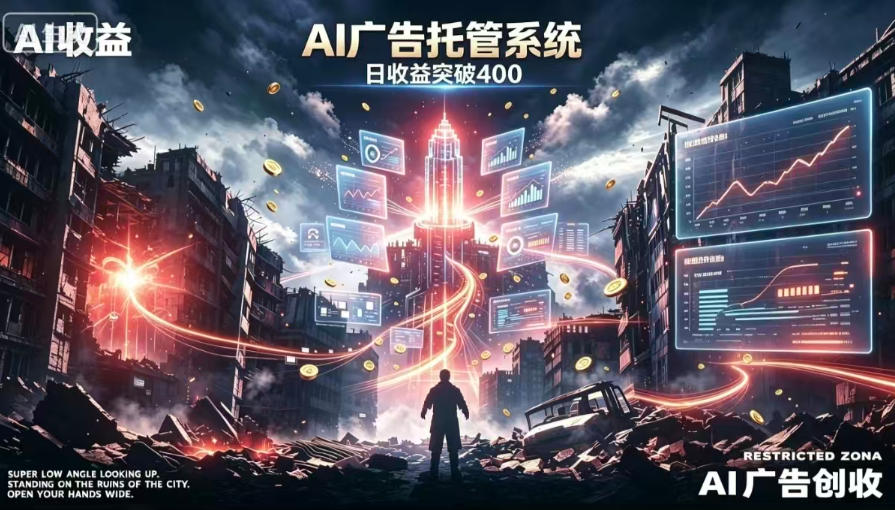 AI智能广告，全自动化运行，单日可达400+，小白新手0基础上手【揭秘】-52项目站