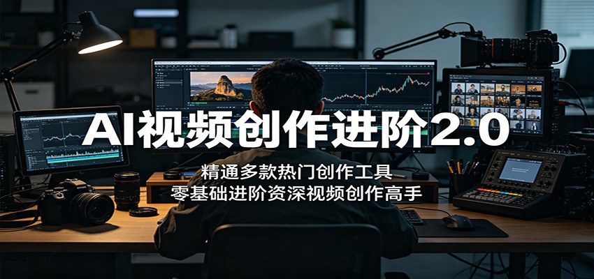 AI视频创作进阶2.0：精通多款热门创作工具，零基础进阶资深视频创作高手-52项目站