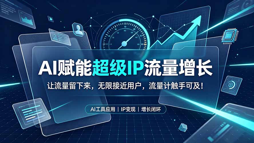 AI赋能超级IP流量增长：让流量留下来，无限接近用户，流量计触手可及！-52项目站