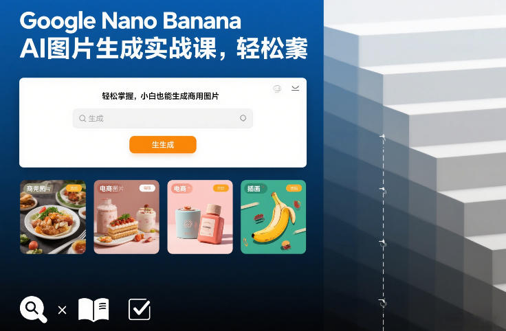 Google Nano Banana AI图片生成实战课，轻松掌握，小白也能生成商用图片-52项目站