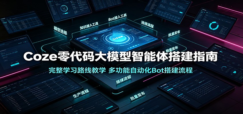Coze零代码大模型智能体搭建指南：完整学习路线教学，多功能自动化Bot搭建流程-52项目站