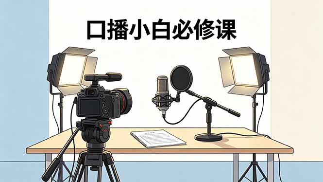 口播小白必修课：录像收音灯光设备+脚本撰写，搭专业级录制场景-52项目站