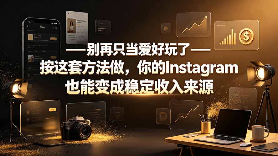 别再只当爱好玩了——按这套方法做，你的Instagram也能变成稳定收入来源-52项目站