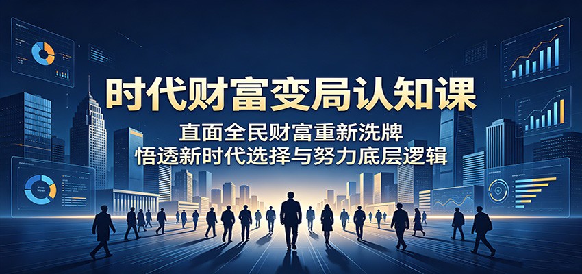 时代财富变局认知课:直面全民财富重新洗牌,悟透新时代选择与努力底层逻辑-52项目站