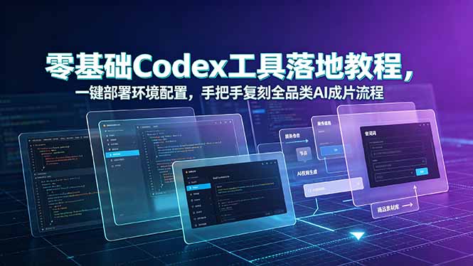 零基础Codex工具落地教程，一键部署环境配置，手把手复刻全品类AI成片流程-52项目站